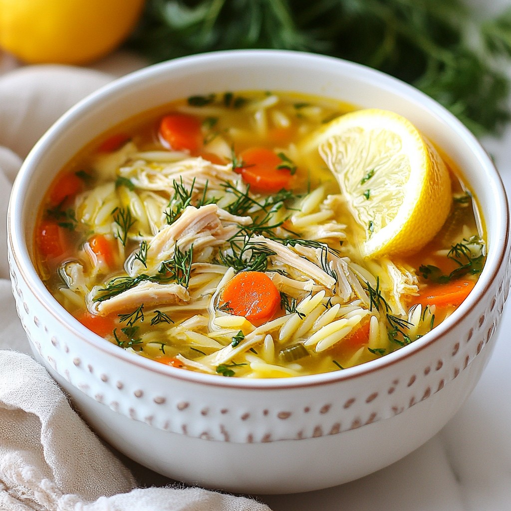 Greek Lemon Chicken Soup Flavorful and Hearty Meal