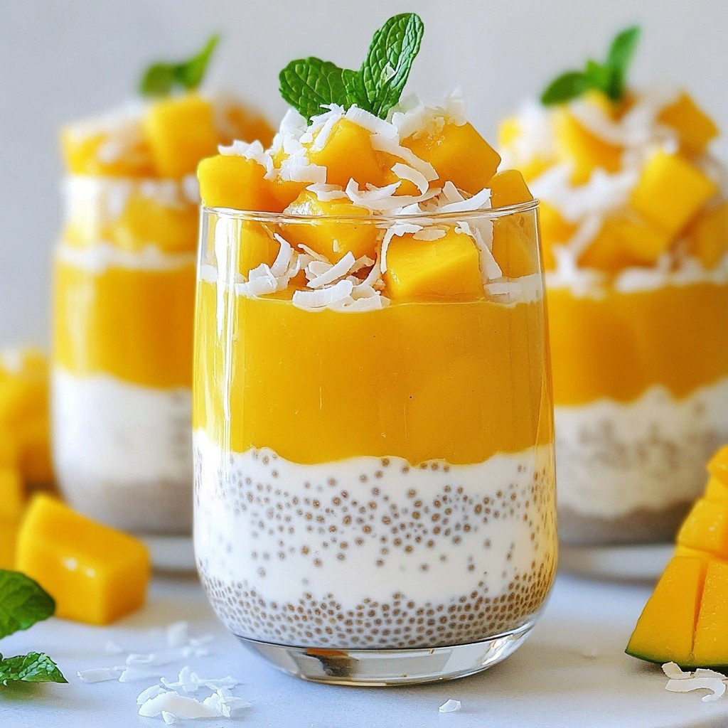 Tropical Mango Chia Pudding Refreshing and Healthy Dish