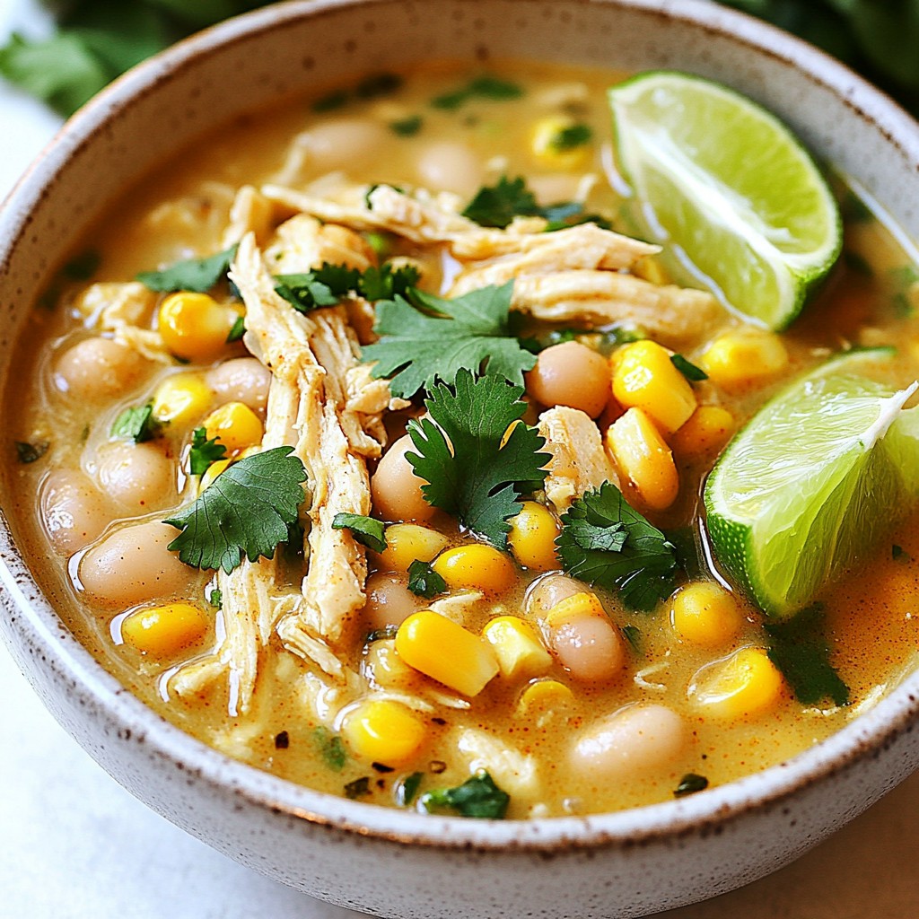 White Chicken Chili Flavorful Comfort in a Bowl