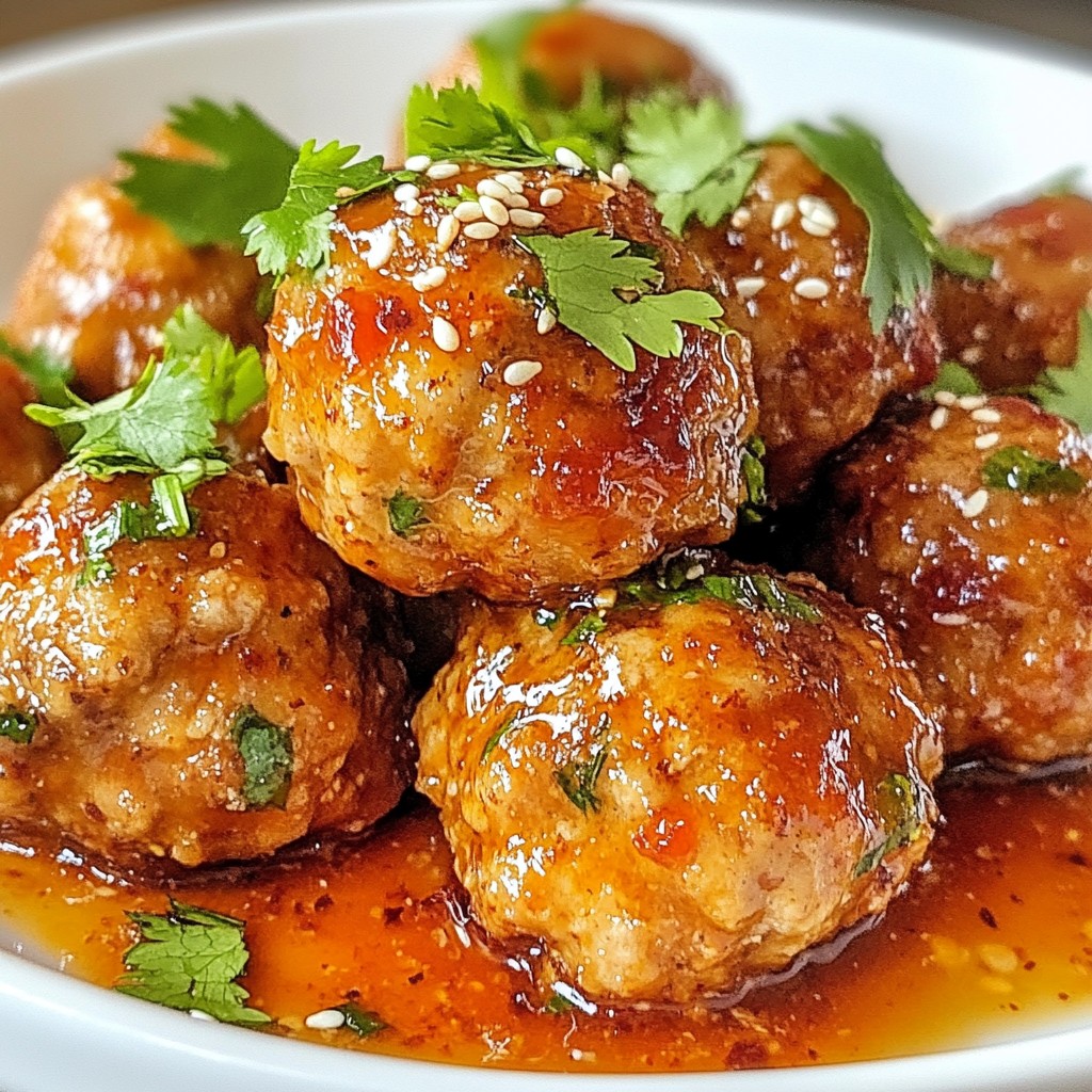 Sweet Chili Chicken Meatballs Easy and Flavorful Dish