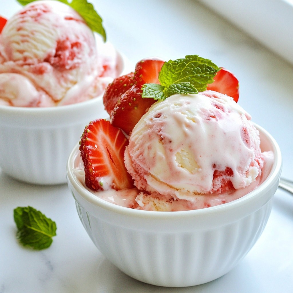 No Churn Strawberry Ice Cream Delicious and Simple Treat