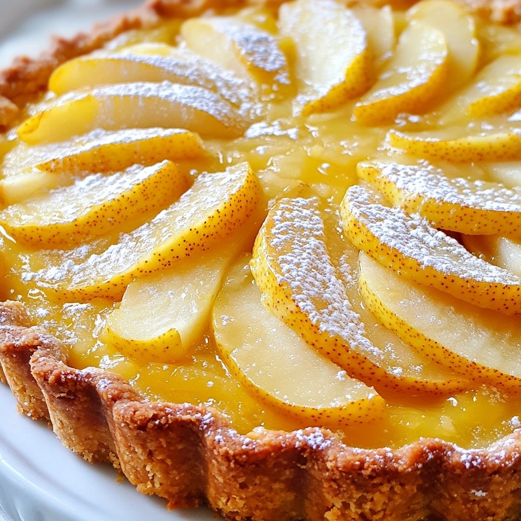 Classic Baking Pear Almond Tart with Vanilla Delight