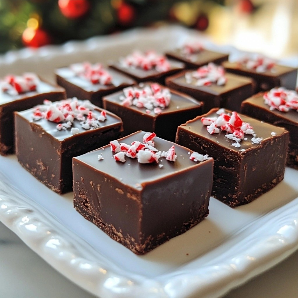 Festive Baking Peppermint Chocolate Fudge Delight