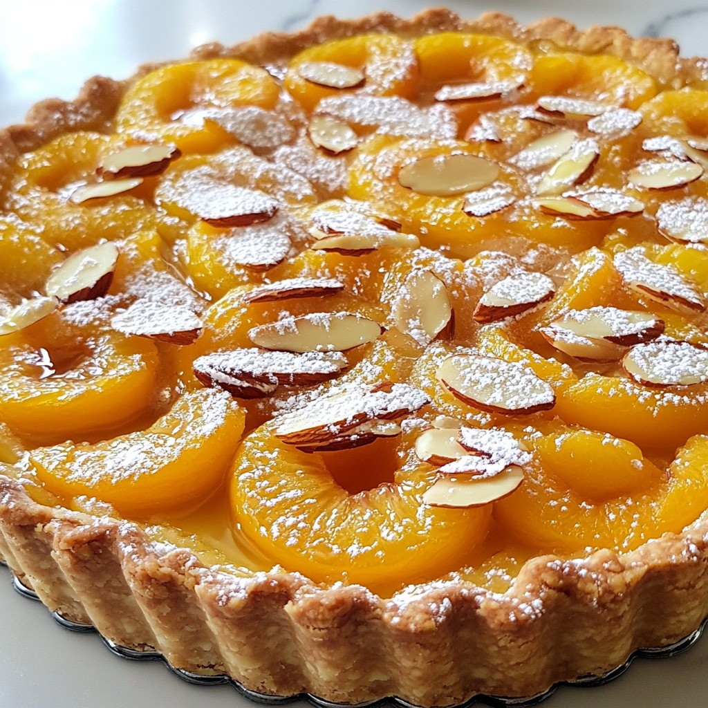 Classic Baking Apricot Almond Tart Delightful Flavor