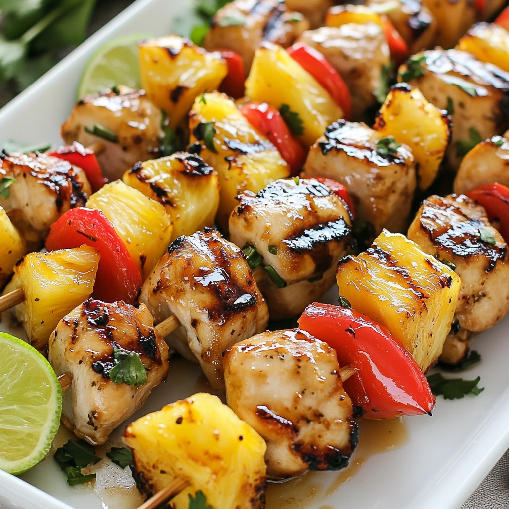 Tropical Pineapple Chicken Kabobs Flavorful and Easy