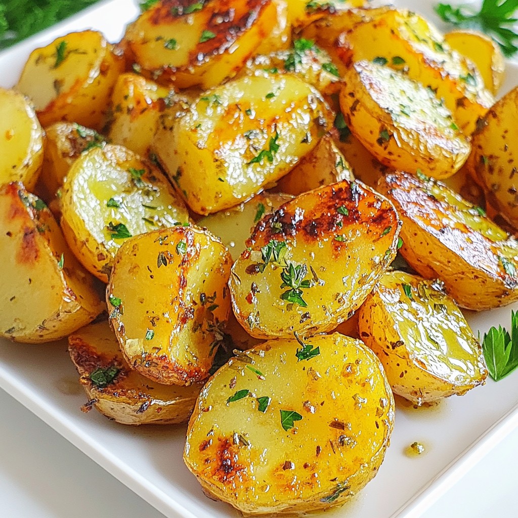Garlic Herb Roasted Potatoes Quick and Tasty Recipe