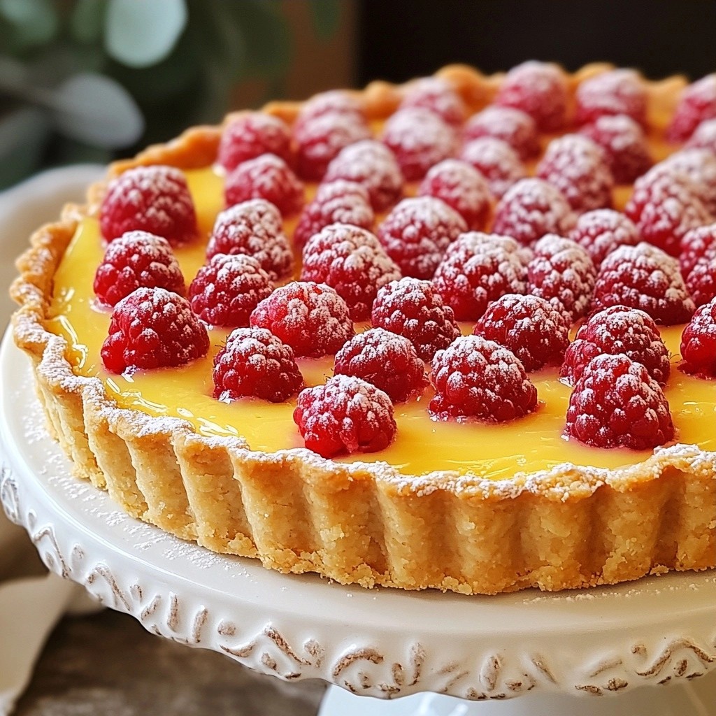 Classic Baking Raspberry Lemon Tart Delightful Treat