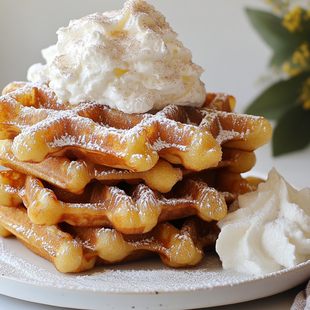 Cinnamon Sugar Churro Waffles Irresistible Breakfast Treat