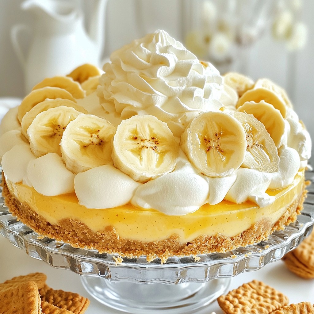 Classic Dessert Banana Cream Pie with Nilla Wafer Crust