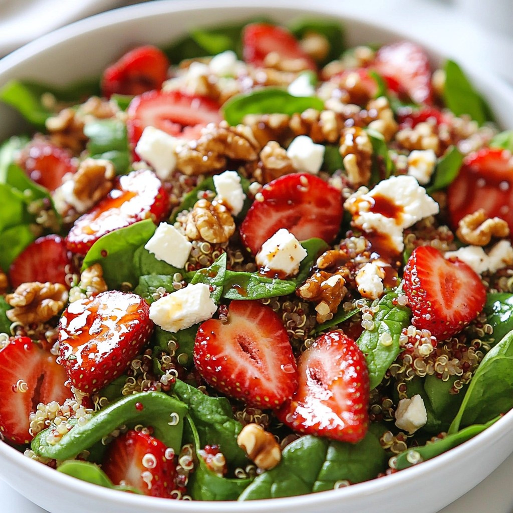 Strawberry Spinach Quinoa Salad Fresh and Healthy Dish