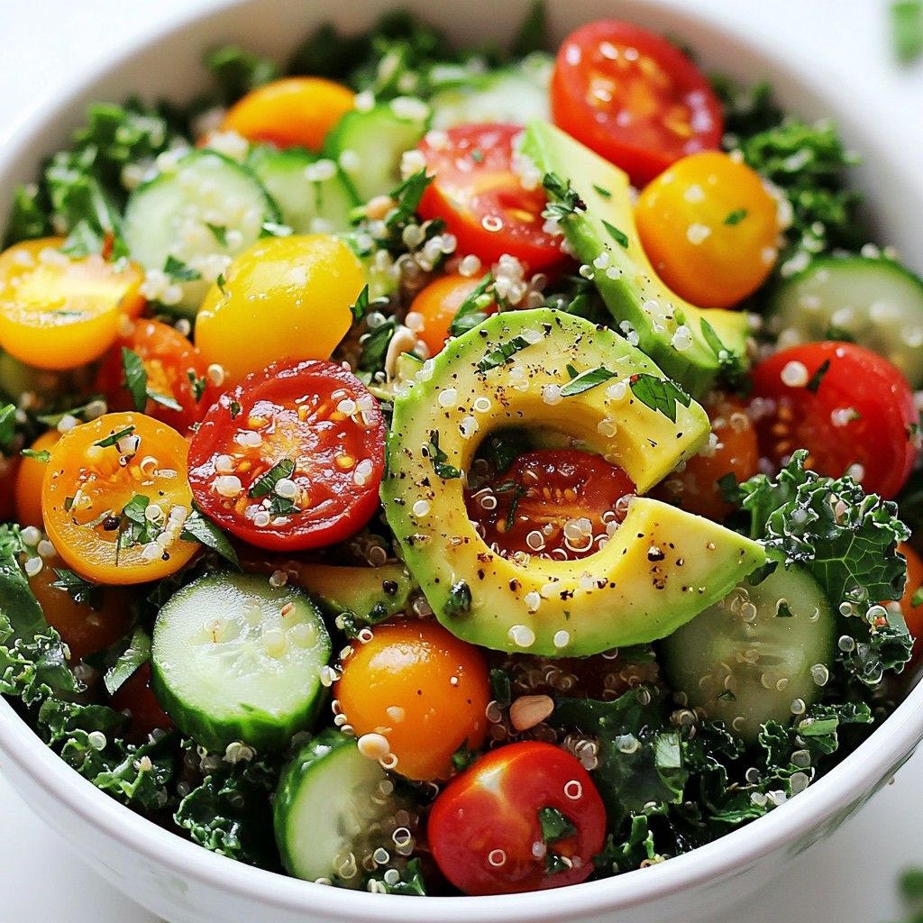 Detox Kale and Quinoa Salad Healthy Power Meal