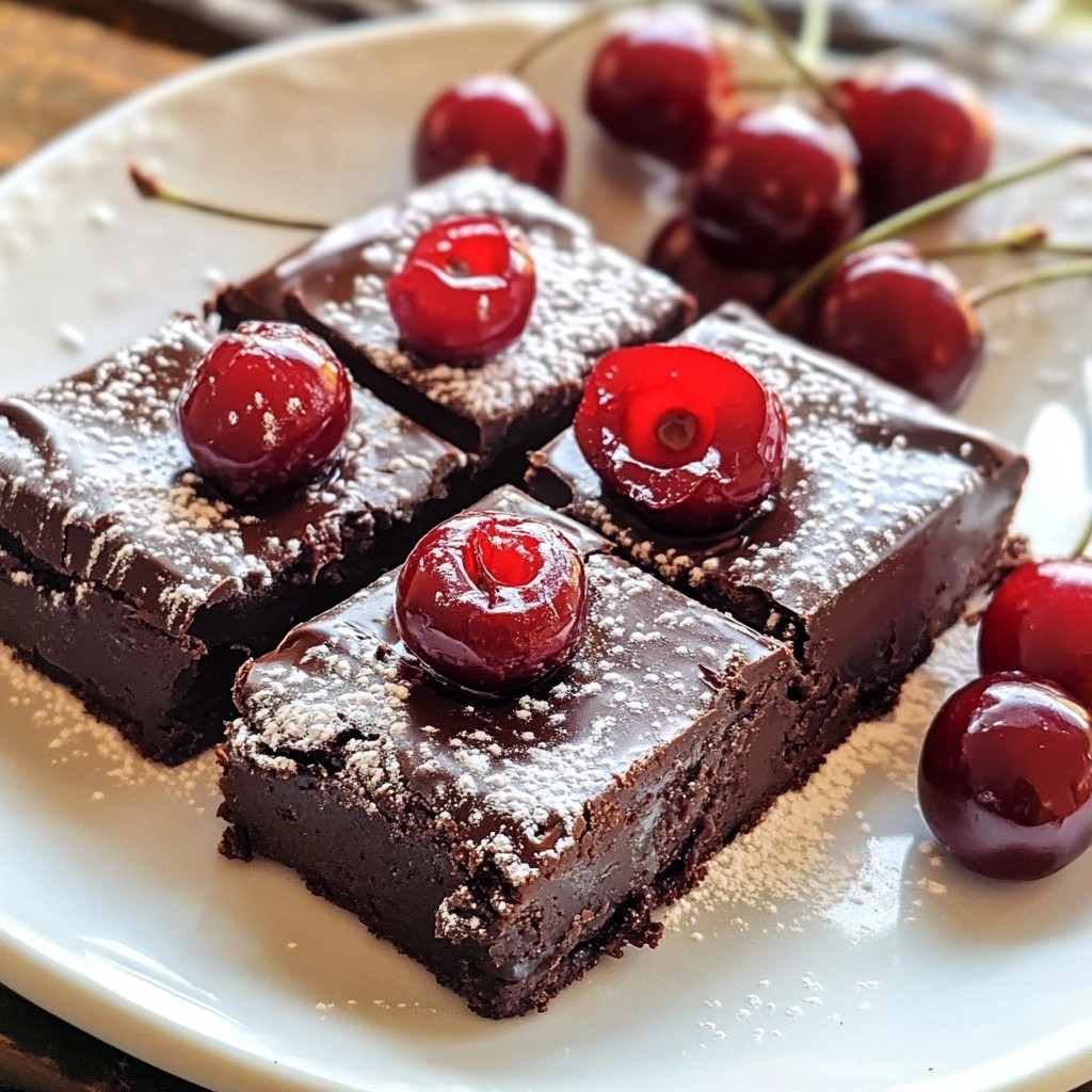 Gooey Dessert Dark Chocolate Cherry Bars Delight