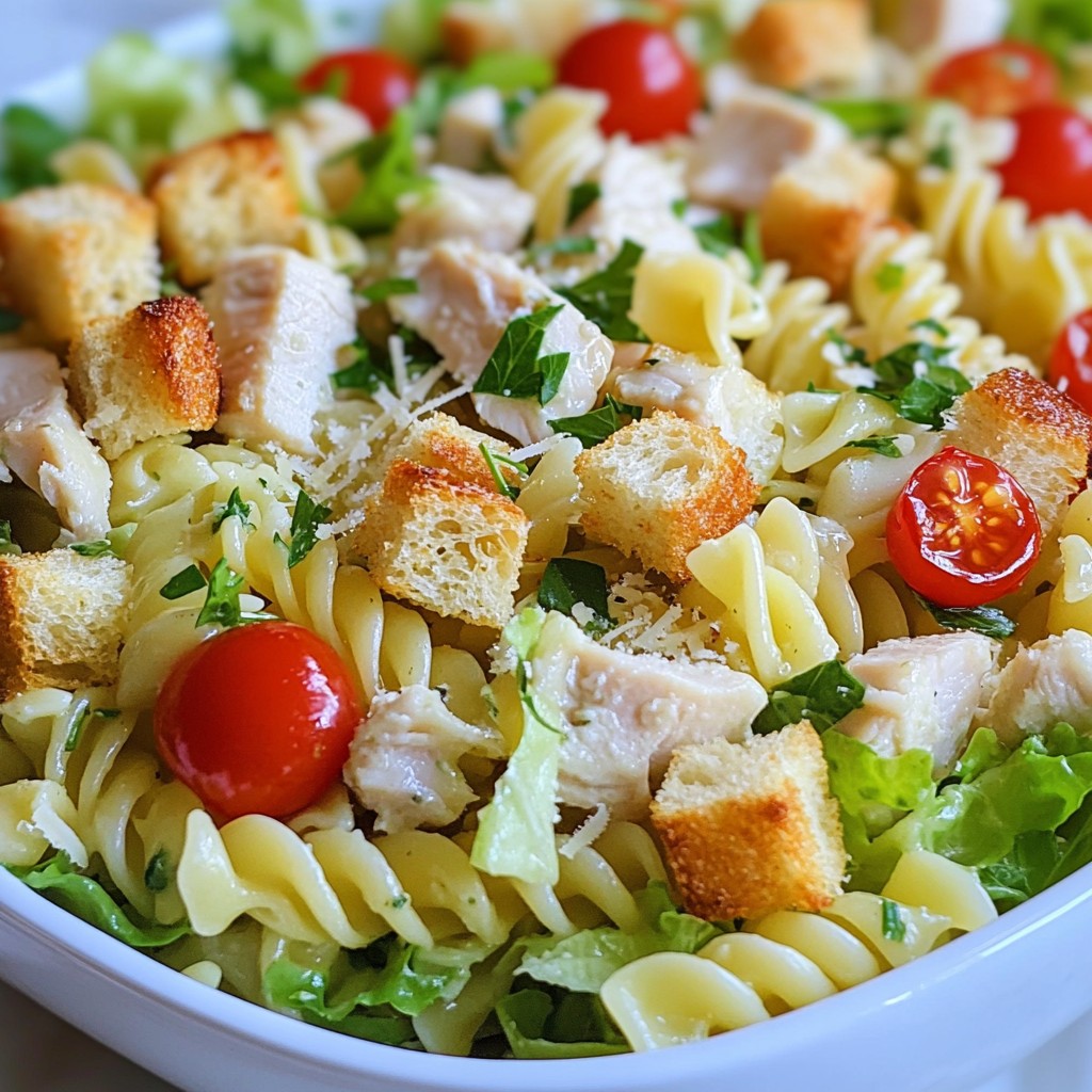 Savory Chicken Caesar Pasta Salad Easy and Fresh Meal