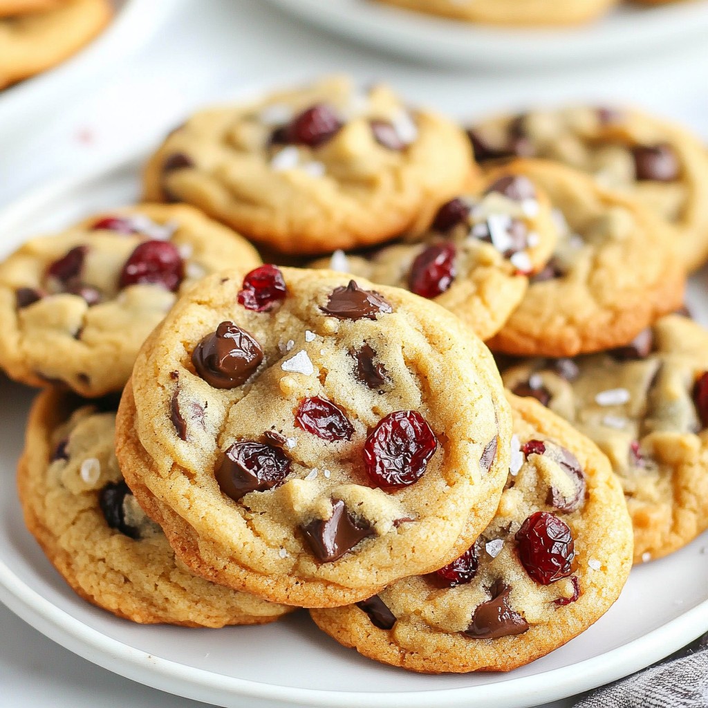 Chewy Dessert Chocolate Cranberry Cookies Delight