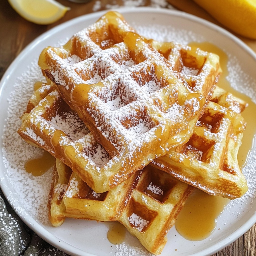Churro Waffles with Dulce de Leche Delightful Treat