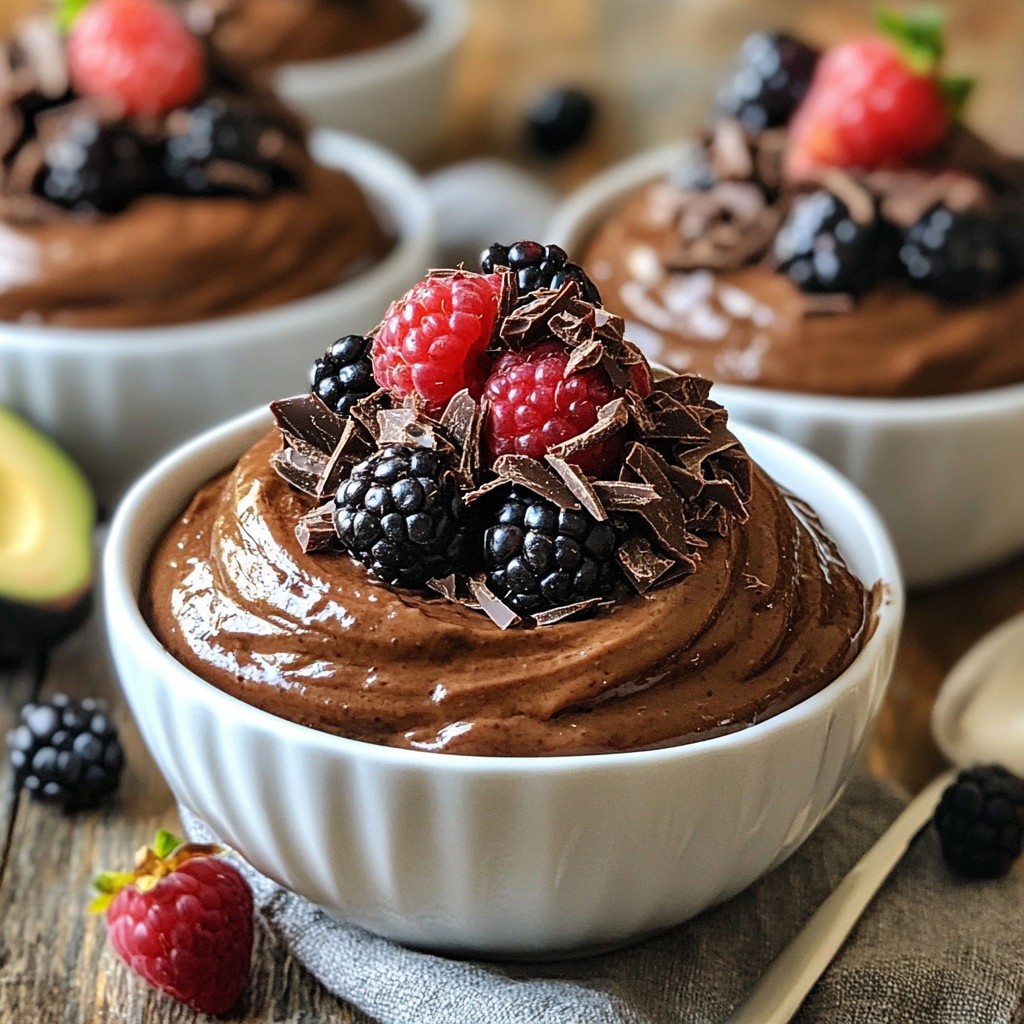 Vegan Chocolate Avocado Mousse Simple Decadent Dessert
