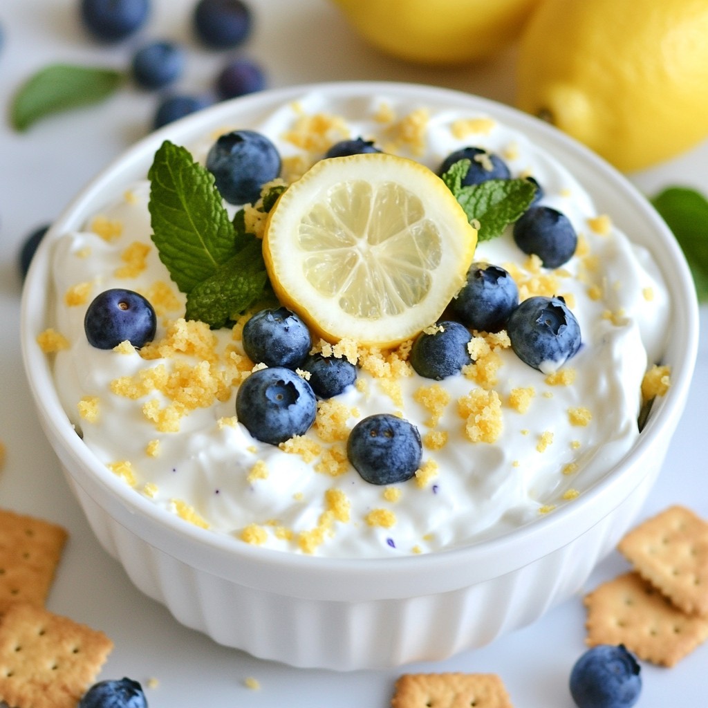 Lemon Blueberry Cheesecake Dip Tasty and Easy Treat