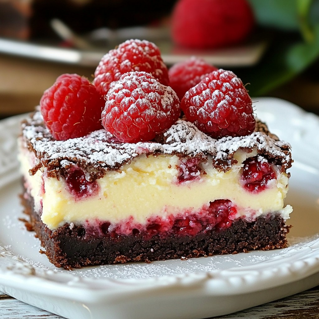 Gooey Dessert Raspberry Cheesecake Brownies Recipe
