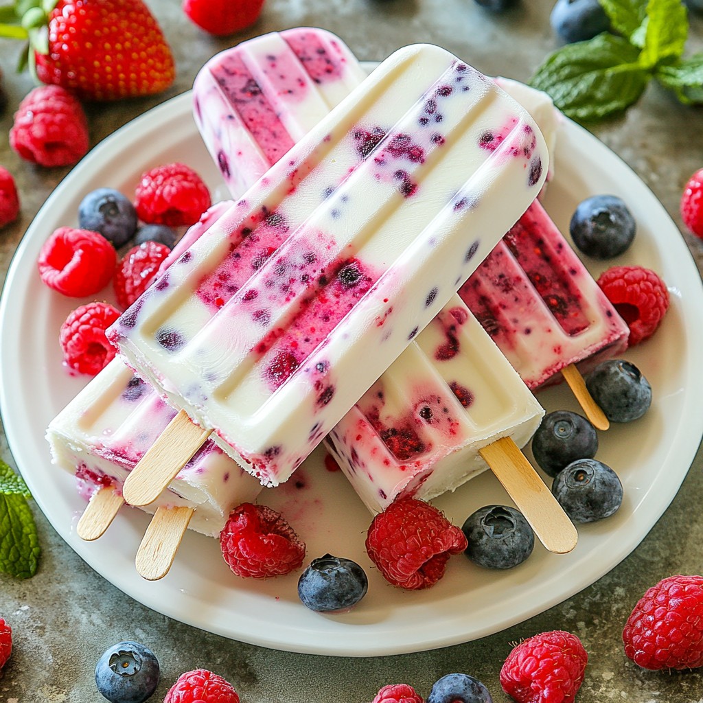 Triple Berry Yogurt Pops Refreshing Summer Treat