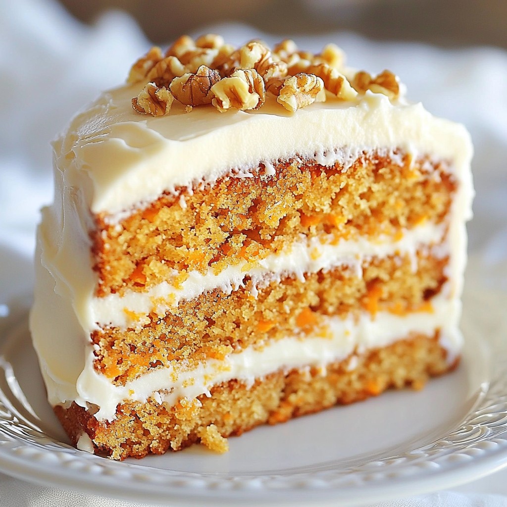 Moist Carrot Cake with Cream Cheese Frosting Recipe