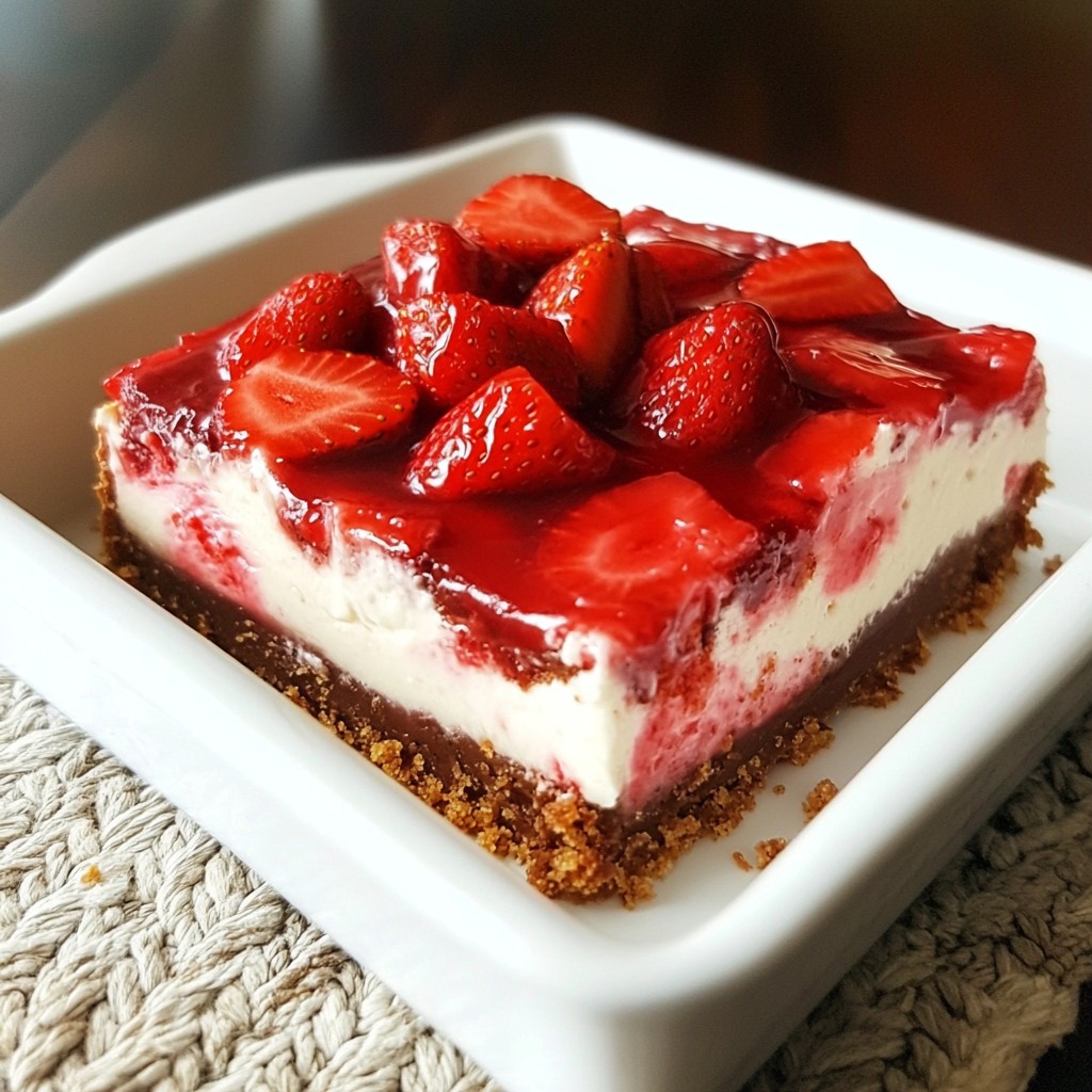 Fudgy Baking Strawberry Cheesecake Bars Delightful Treat