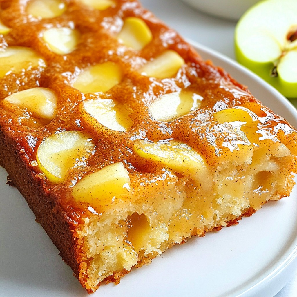 Fluffy Dessert Apple Cinnamon Cake with Maple Glaze