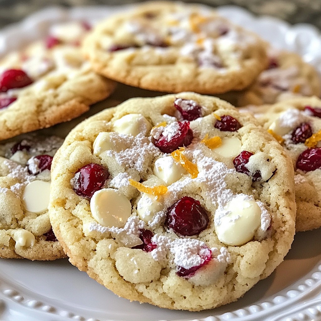 Festive Baking Cranberry White Chocolate Cookies Delight