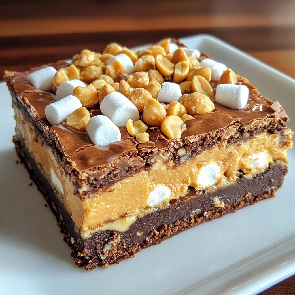 Gooey Dessert Peanut Butter Marshmallow Brownies Bliss