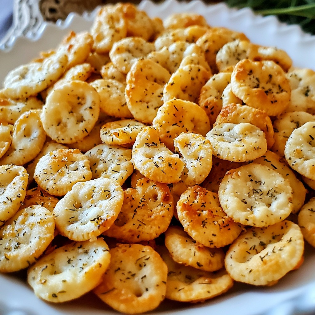 Ranch Seasoned Oyster Crackers Simple Snack Delight