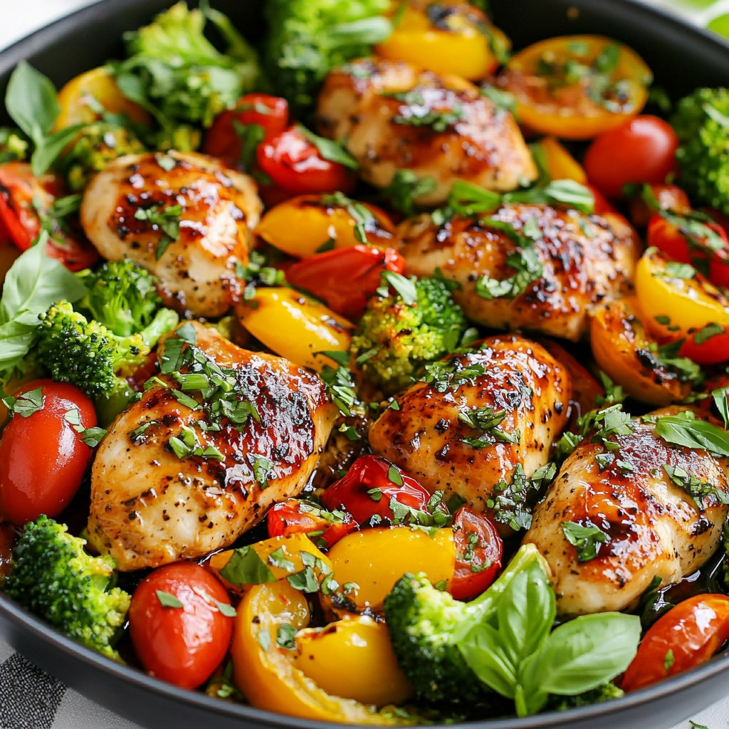 One-Pan Balsamic Chicken & Veggies Tasty and Simple