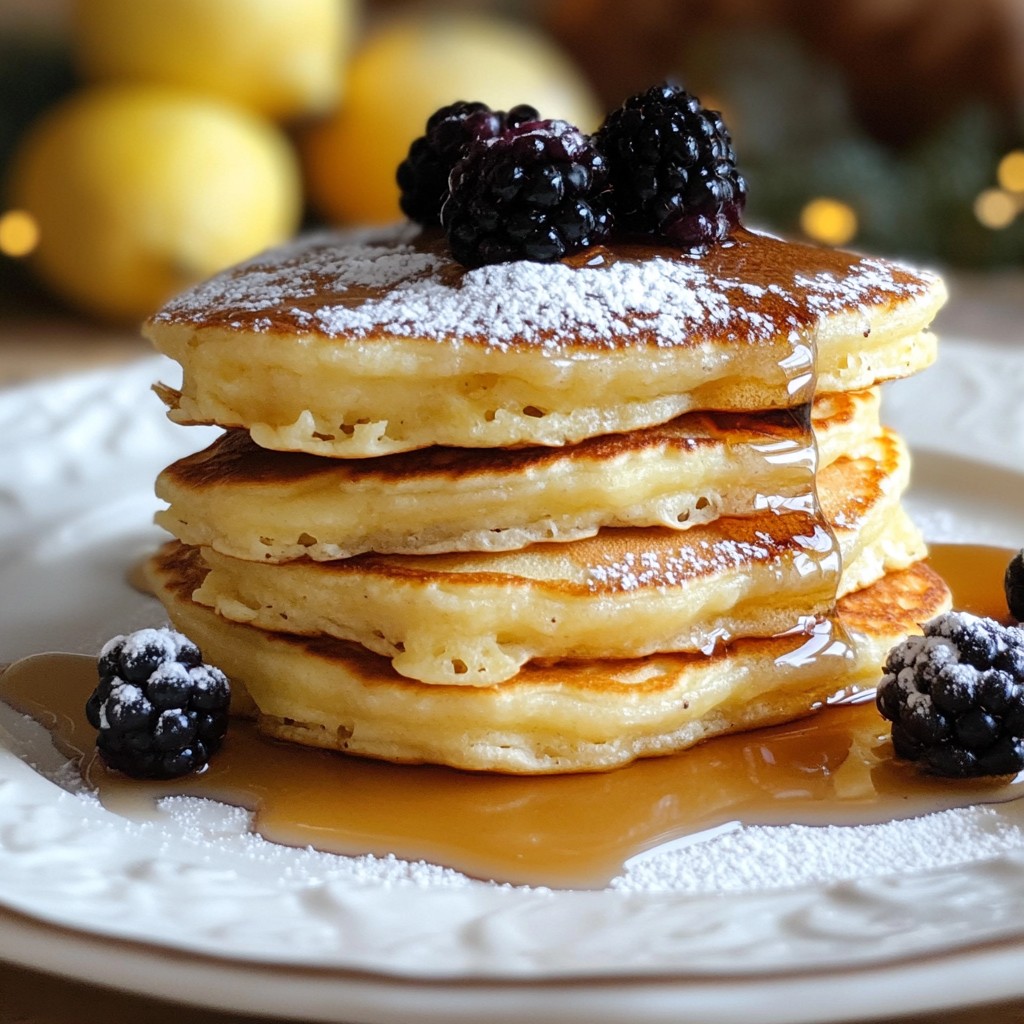 Blackberry Lemon Ricotta Pancakes Delightful Breakfast
