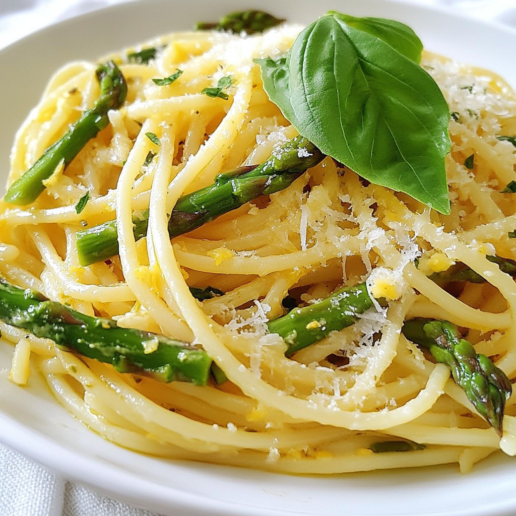 Lemon Garlic Asparagus Pasta Quick and Flavorful Meal