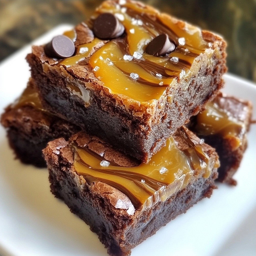Fudgy Baking Espresso Caramel Brownies Delightful Treat