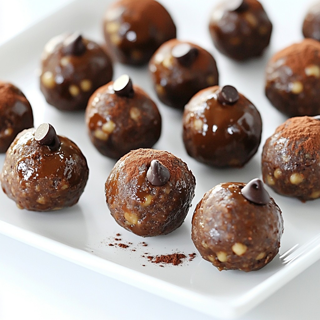 Chocolate Peanut Butter Protein Balls Nutritious Snack