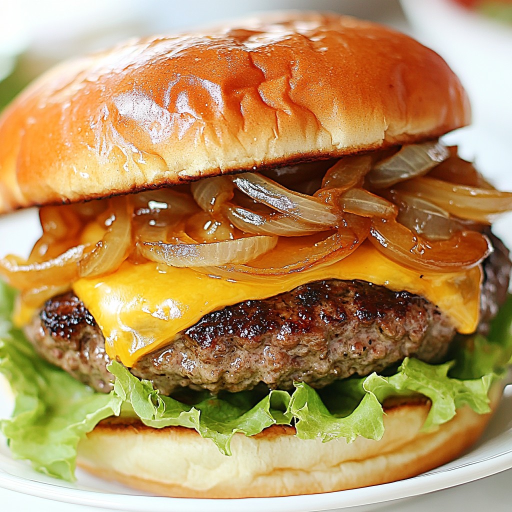 Caramelized Onion Swiss Burgers Flavorful and Simple Meal