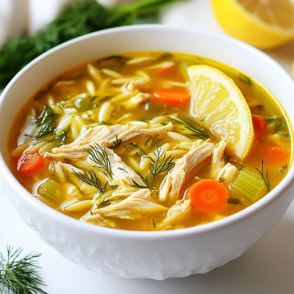 Greek Lemon Chicken Soup Flavorful and Comforting Dish
