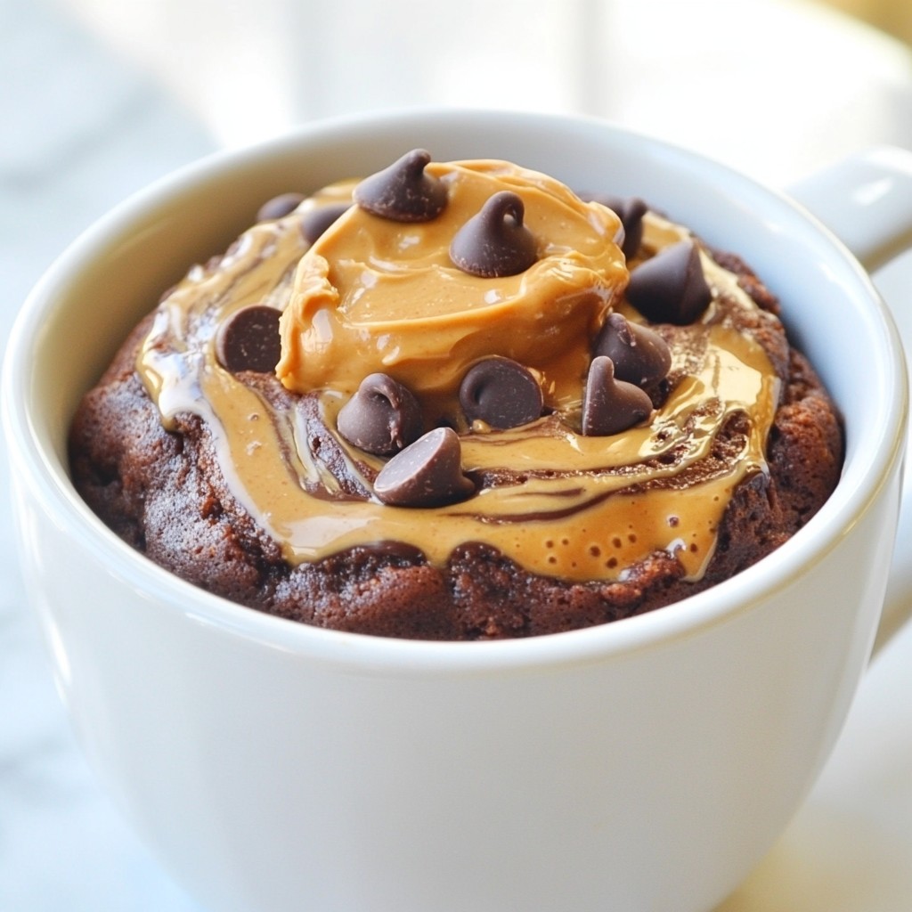 Chocolate Peanut Butter Mug Cake Quick and Easy Treat