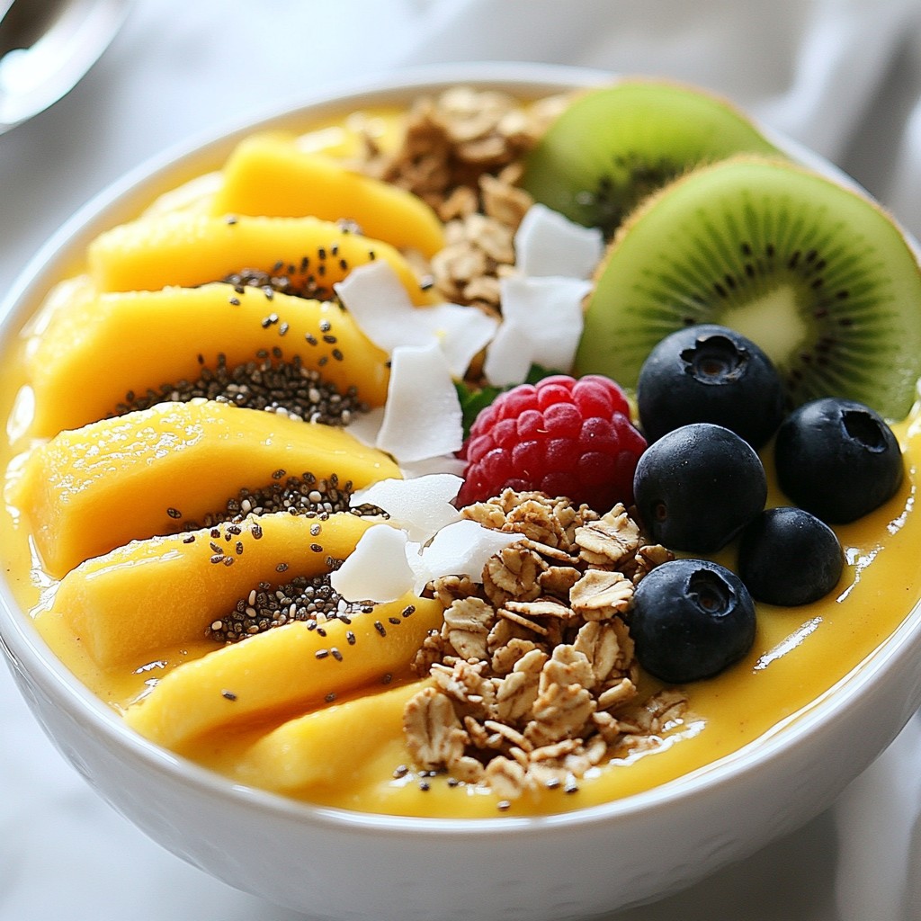 Tropical Mango Smoothie Bowl Energizing Breakfast Treat