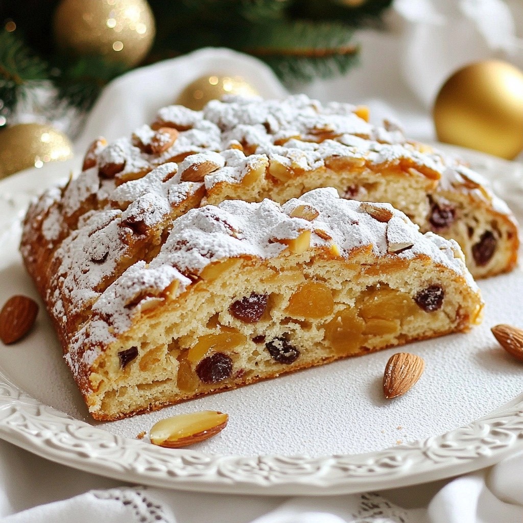 Festive Baking Stollen with Marzipan Filling Recipe