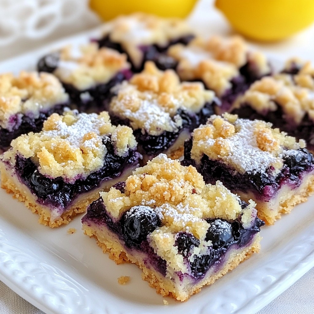 Lemon Blueberry Crumble Bars Delightful Dessert Treat