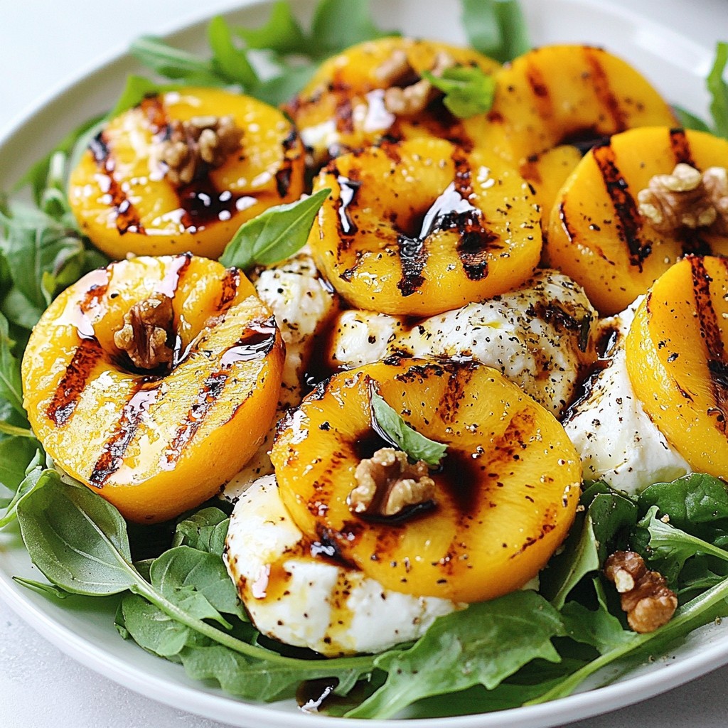 Grilled Peach Burrata Salad Fresh and Flavorful Treat