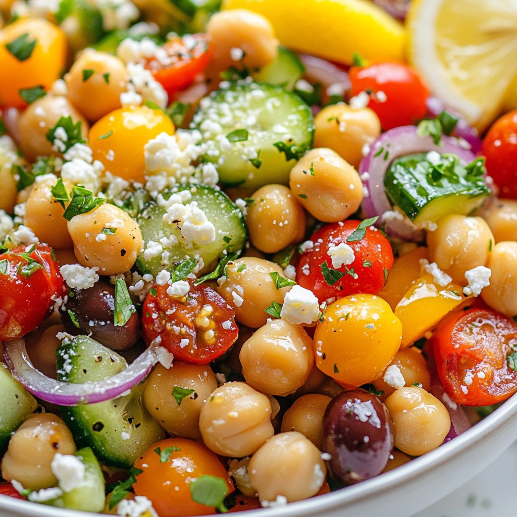 Mediterranean Chickpea Salad Fresh and Flavorful Dish