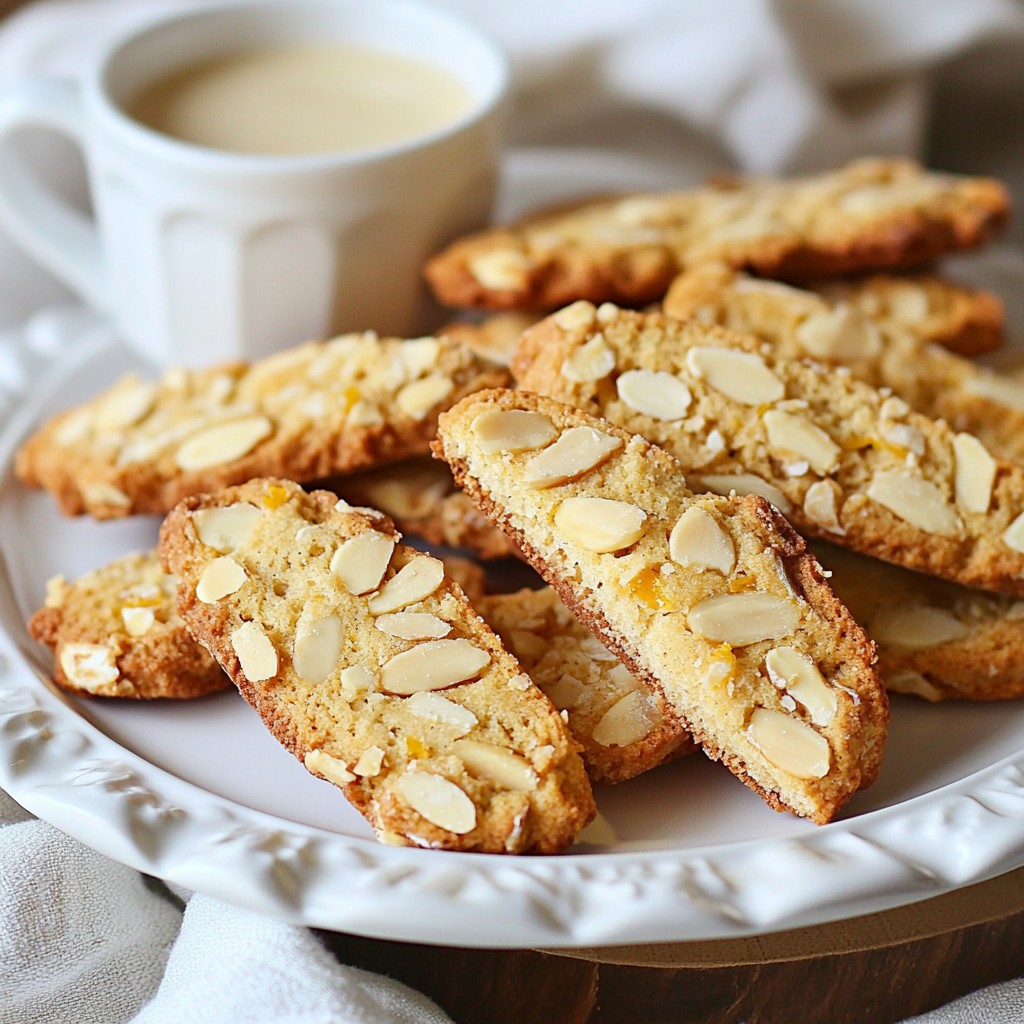 Crunchy Sweet Almond Biscotti Cookies Delightful Treat