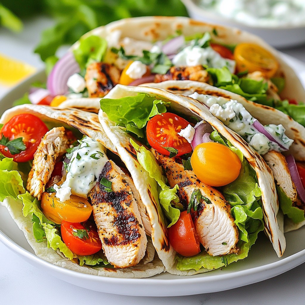 Greek Chicken Gyro Wraps Simple and Flavorful Meal