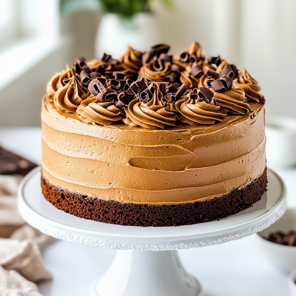 Velvety Baking Chocolate Chiffon Cake with Espresso Frosting