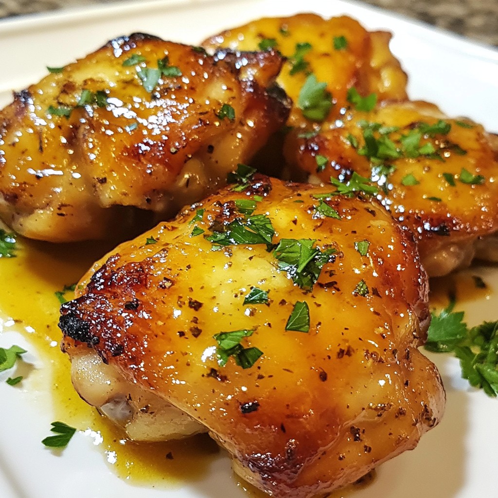 Honey Mustard Chicken Thighs Simple and Tasty Dish