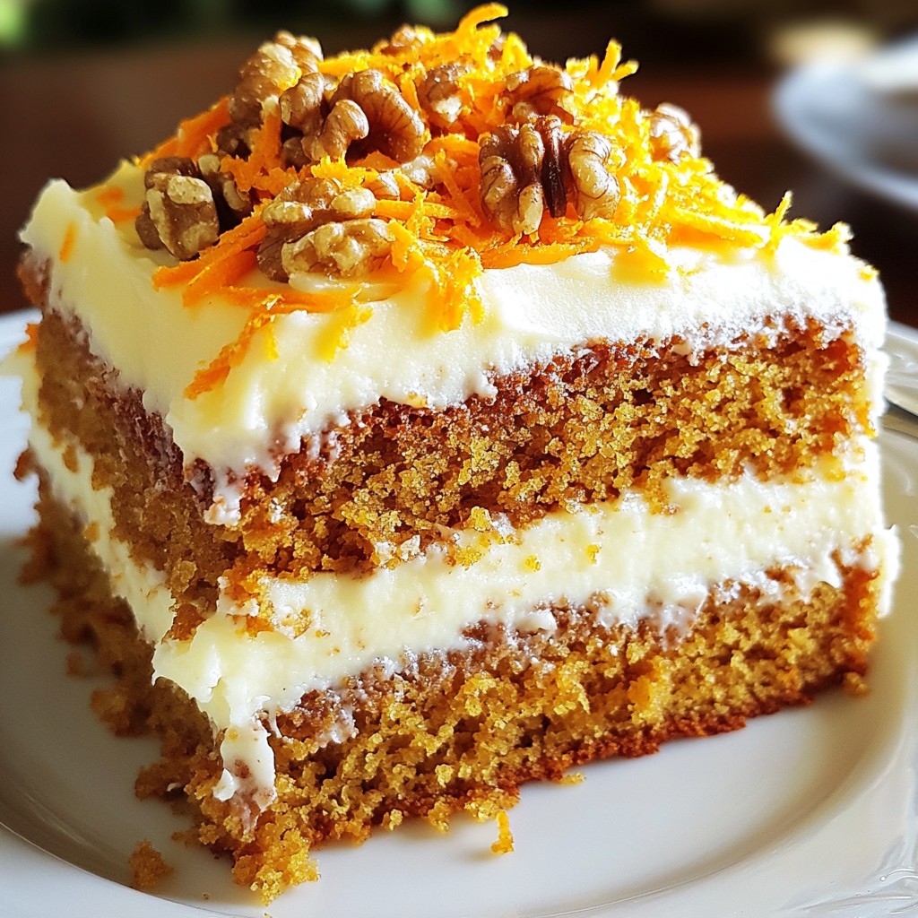 Moist Carrot Cake with Cream Cheese Frosting Delight