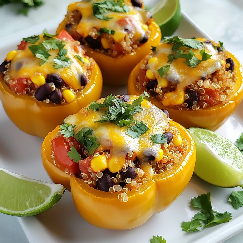 Tex Mex Quinoa Stuffed Peppers Flavorful and Filling
