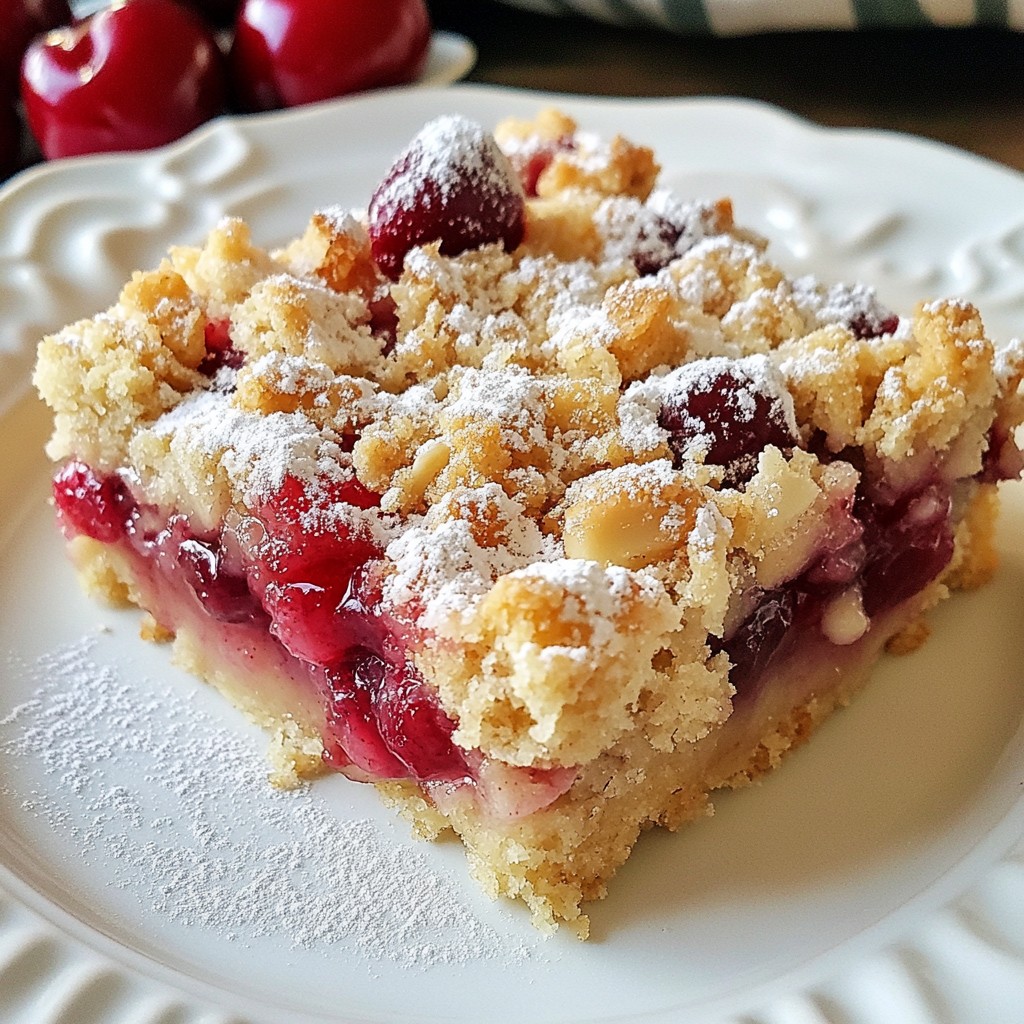 Cherry Almond Crumble Bars Flavorful and Simple Treat