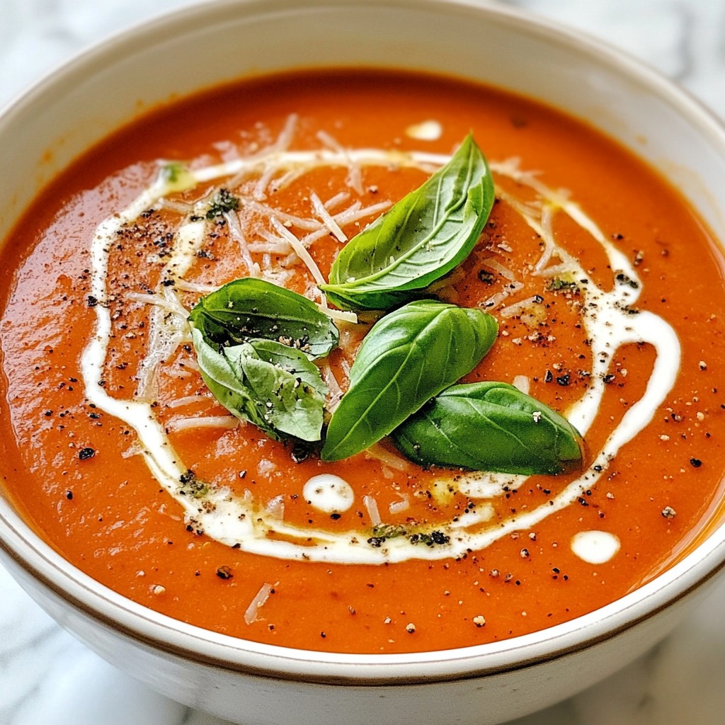 Creamy Tomato Basil Soup Flavorful and Simple Recipe